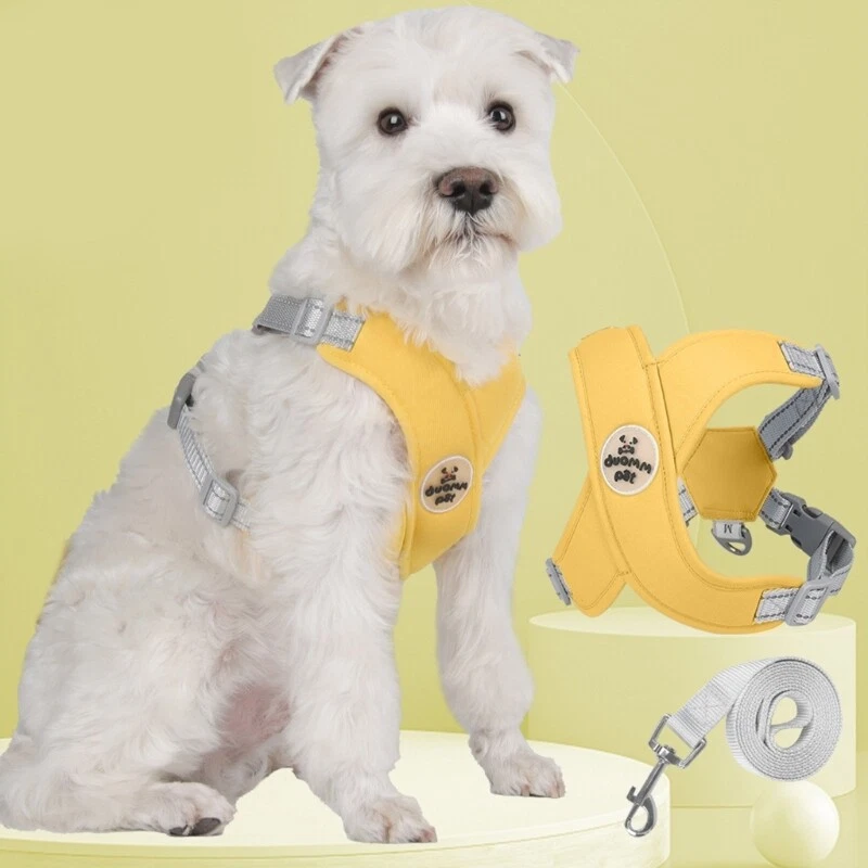 Dog Harness with Leash Set Reflective No Pulls Breathable Vest No Chock