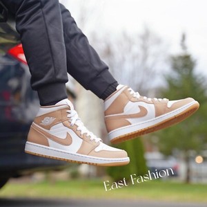 Nike Air Jordan 1 Mid Hemp Tan White Gum 554724-271 | eBay