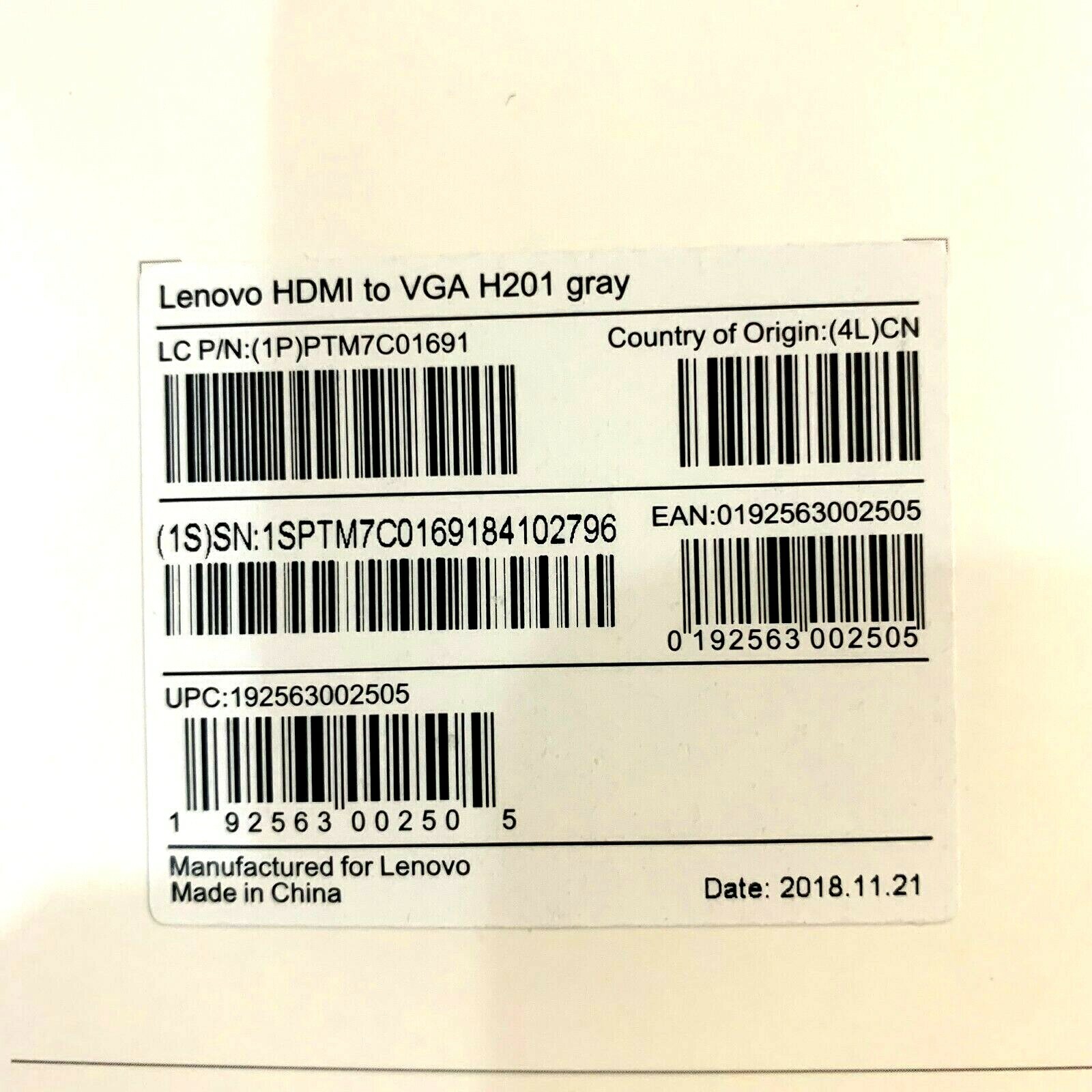 Lenovo  HDMI  to VGA Female  Adapter 