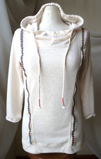 MAURICES SWEATSHIRT LONG SLEEVE HOODIE IVORY PULLOVER TOP MEDIUM