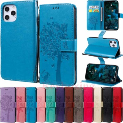 For iPhone 12 Pro Max Mini 11 XR SE 6s 7 8 Wallet Flip Leather Phone Case Cover