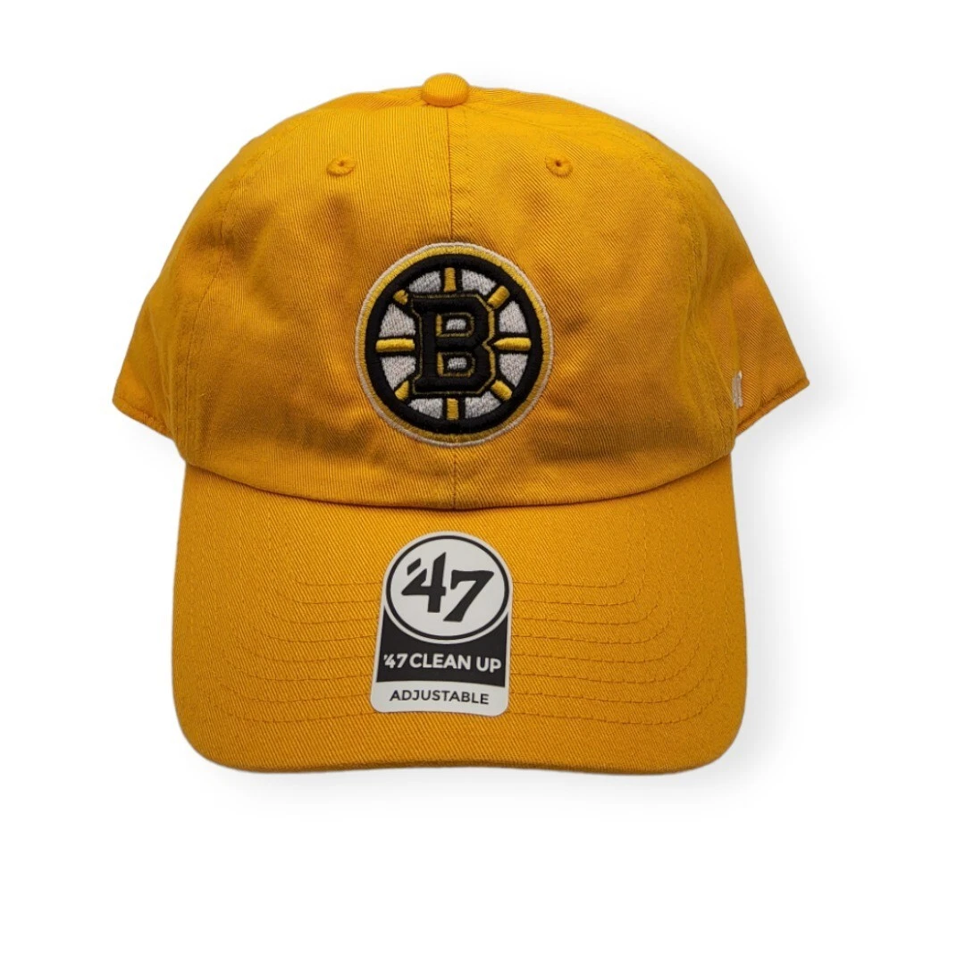 47 Boston Bruins Clean Up Gold Adjustable Strap Hat Dad Cap