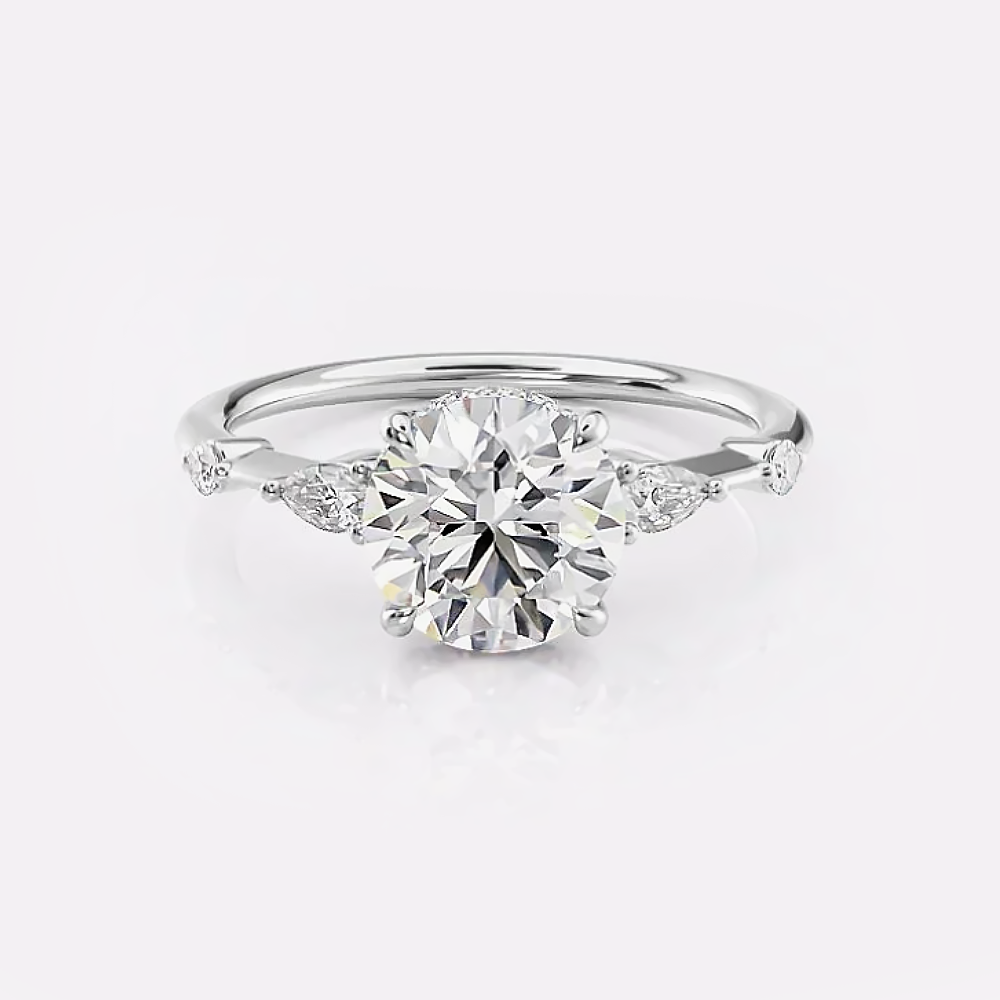 Diamond Wedding Band Platinum 950 Lab Grown Round Cut 1.85 Carat IGI E F VVS2-image