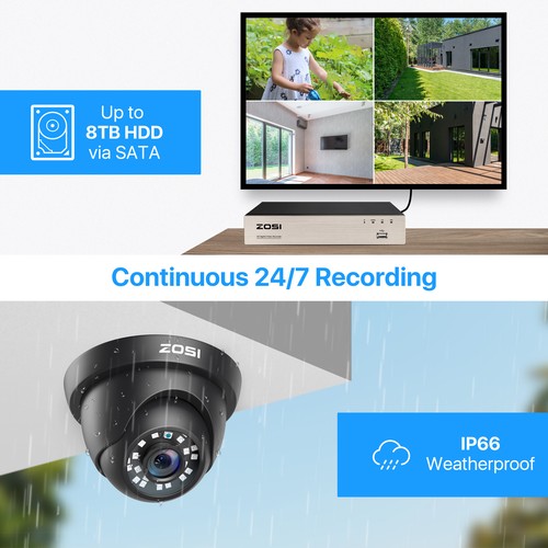 ZOSI 8CH 5MP Lite DVR 2MP Außen Überwachungskamera Set CCTV Kamera IR Nachtsicht - Bild 27 von 55