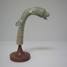 One Antique Vintage Bronze Dragon Cane Handle