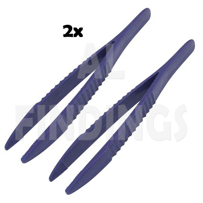 50 pinzette in plastica, 11 cm, pinzette per perline di plastica
