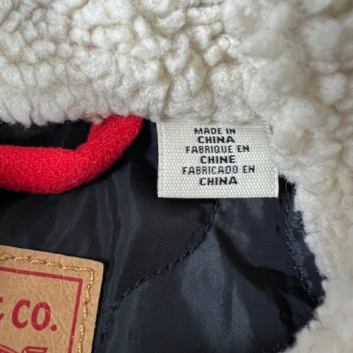 Levis Jacket Youth Large Red Buffalo Plaid Snap Button Sherpa Collar Long Sleeve - Picture 9 of 19