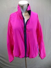REI Size XL Womens Pink Full Zip Stand Collar Pocket Outdoor Athletic Jacket 007