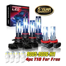 For Toyota Corolla 2009-2016 6x Led Headlight High Low Fog Light Bulbs Combo Kit