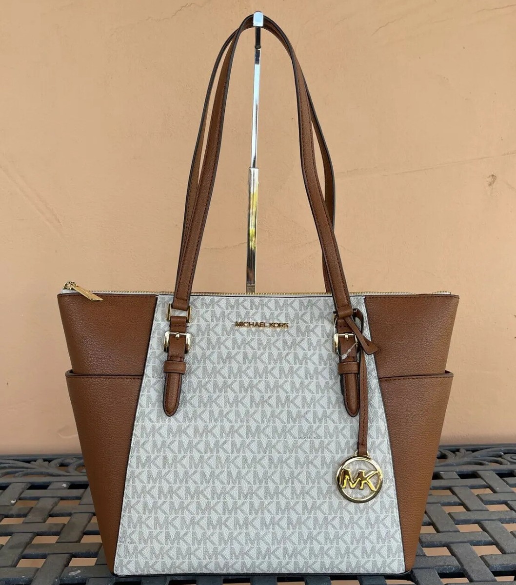 Charlotte 未開封パック MICHAEL KORS CHARLOTTE LARGE SHOULDER BAG + JET SET DOUBLE ZIP