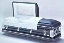 Batesville Casket  Pewter Silver Carrousel Funeral  Print Ad Oddity 