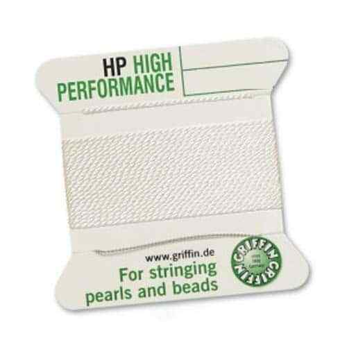 (1,30€/m) Perlseide High Performance weiß 1 Nadel Kärtchen 2m - Bild 1 von 1