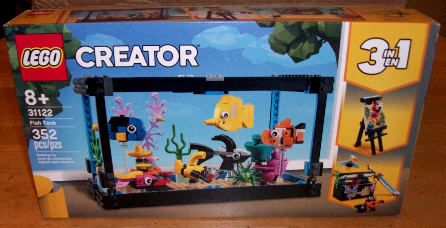 NISB CREATOR 3 IN 1 LEGO SET #31122 FISH TANK.   RETIRED SET