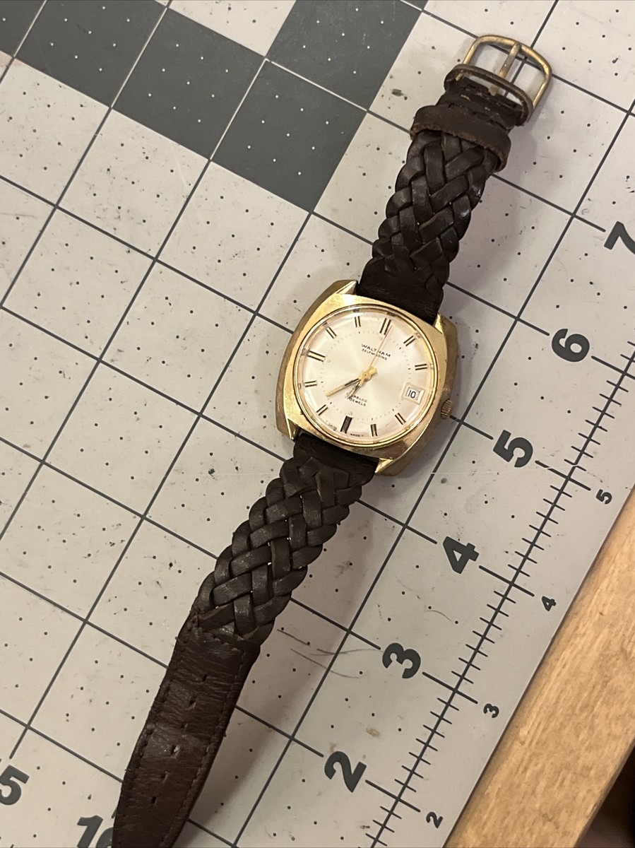 Waltham Automatic Swiss Watch Incabloc 17 Jewels Mens Runs 1970