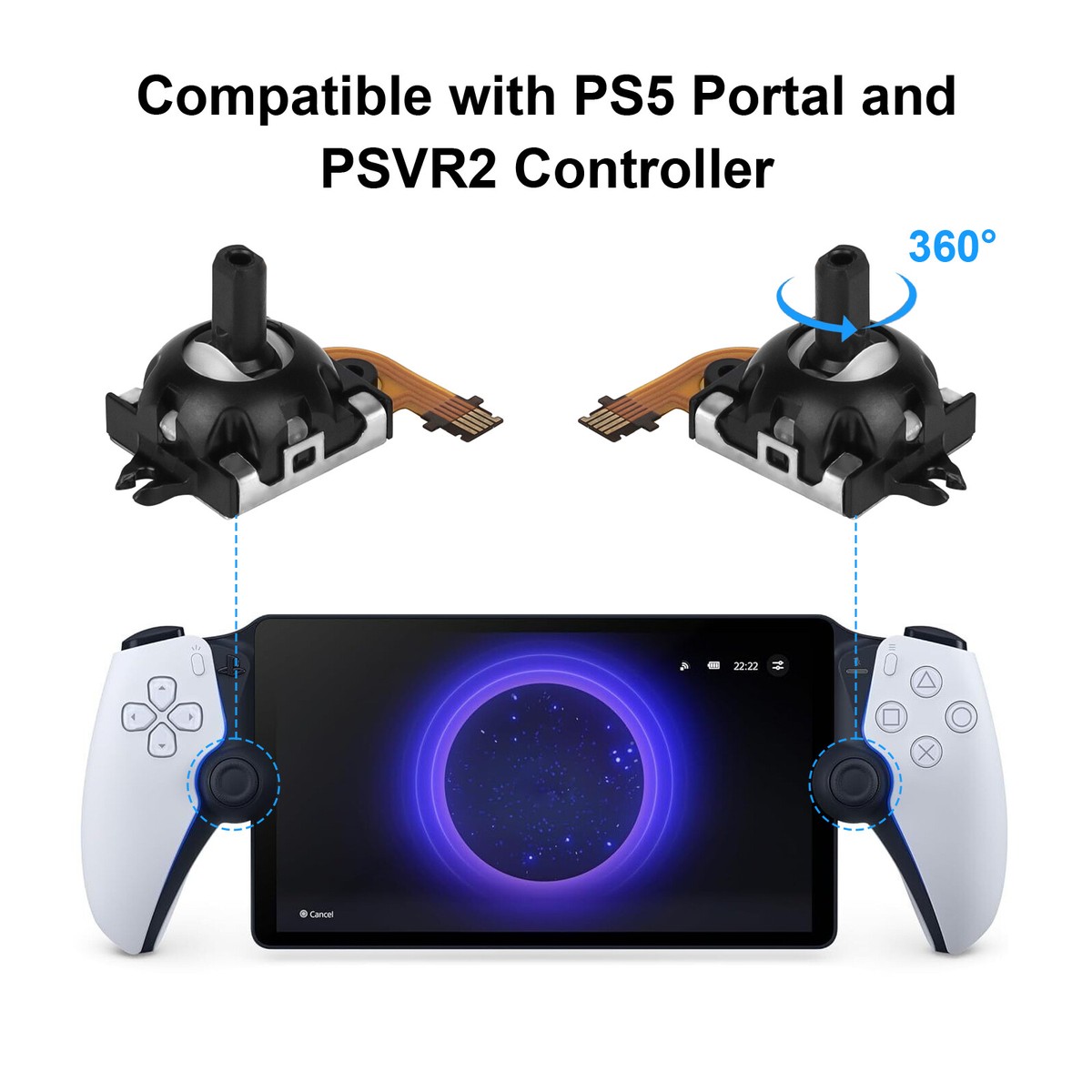 Hall Effect Joystick Thumbsticks Left/Right for PlayStation Portal