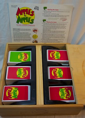 Apples To Apples Game The Wooden Apple Crate Edition Ebay
