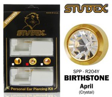 Studex Personal Ear Piercing Kit with Studs April Stone SPP-R204Y
