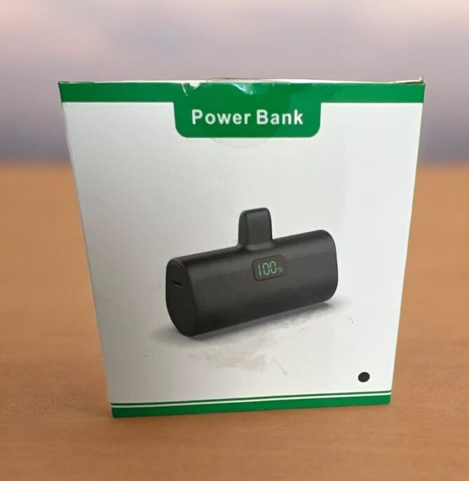 Compact 5200mAh USB-C Power Bank Small Portable Charger for On-the-Go Devices