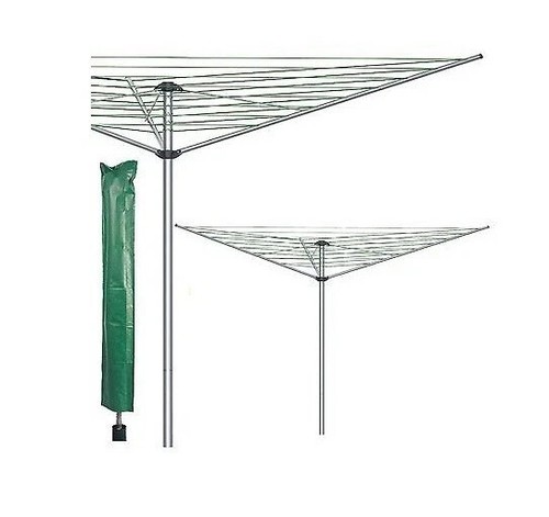144cm ROTARY WASHING LINE COVER CLOTHES AIRER GREEN HEAVY DUTY GARDEN PARASOL - Picture 7 of 7