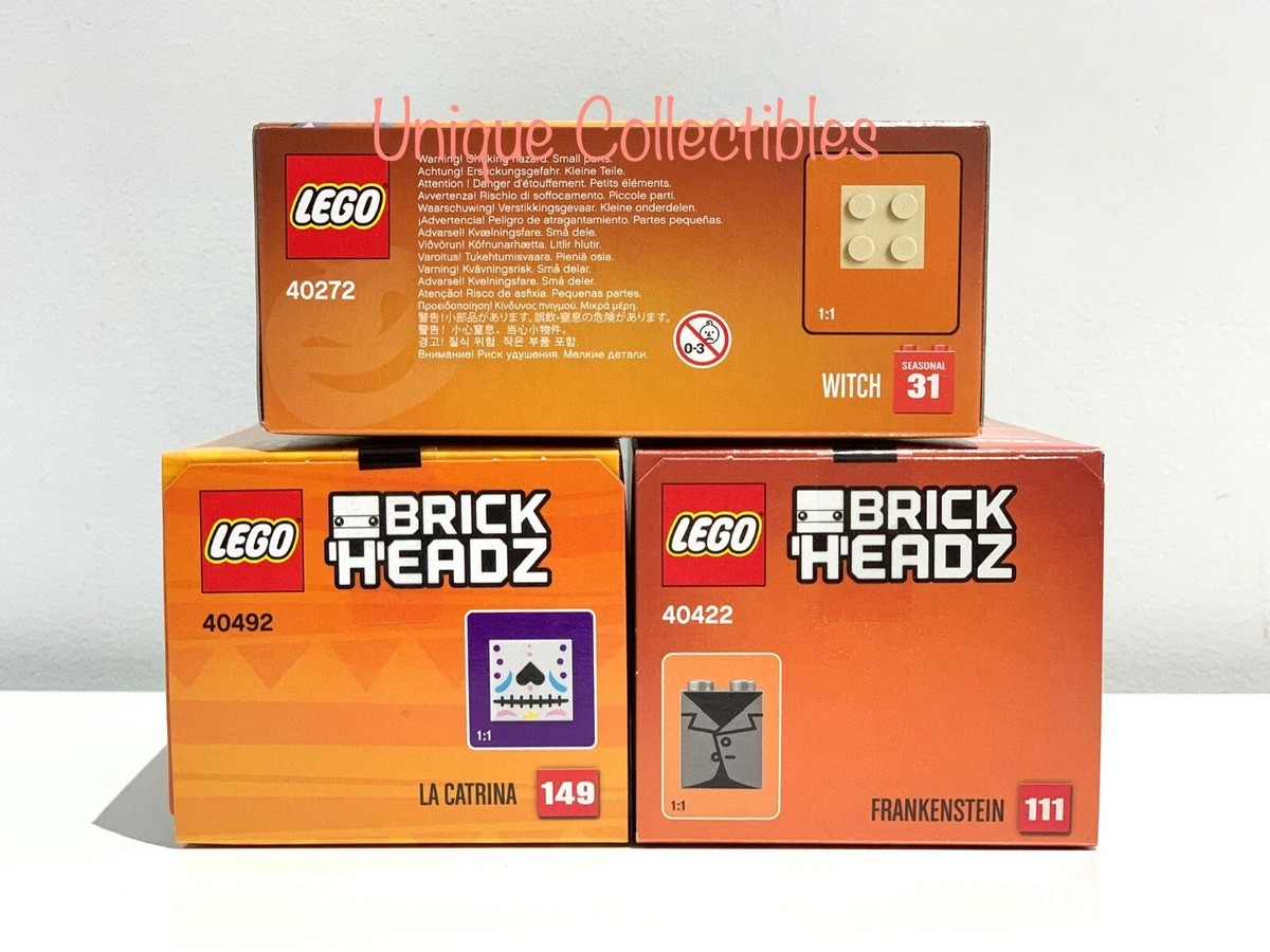 LEGO BrickHeadz La Catrina, Frankenstein & Halloween Witch Brand