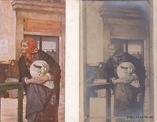 # BANCHE: MONTE DI PIETA' 2 CART. CON EDIZ. DIVERSE  quadro di L. SERRA