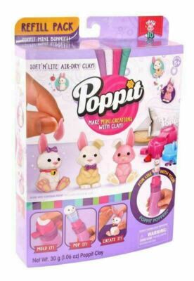 Mängel OHNE TON Bastelhasen Kaninchen Poppit luftgetrocknet Nachfüllpack Neu siehe Details