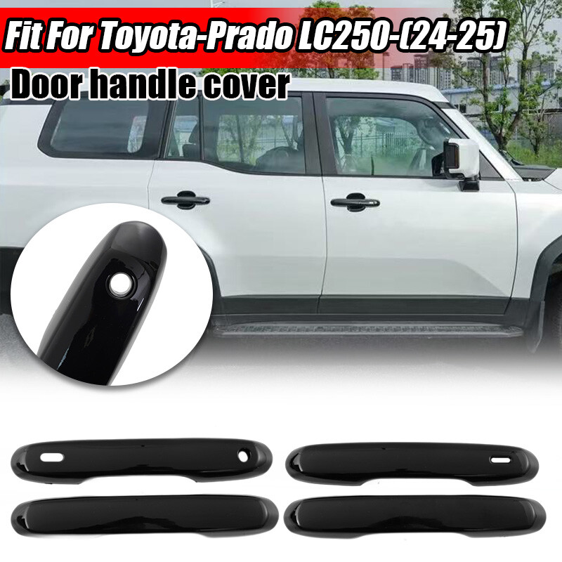 Black Car Door Handle Cover For Toyota Land Cruiser Prado