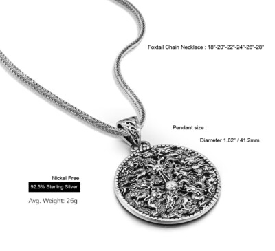 Foxtail Chain Necklaces - Sterling Silver - Women & Men