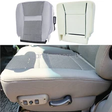 For 2006-2010 Dodge Ram Driver Side Bottom Cloth Seat Cover Gray & Foam Cushion