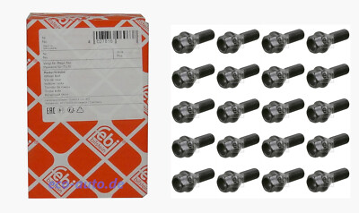 20 FEBI Radschrauben für BMW 5er E12 E28 E34 E39 E60 E61 6er E24 E63 E64