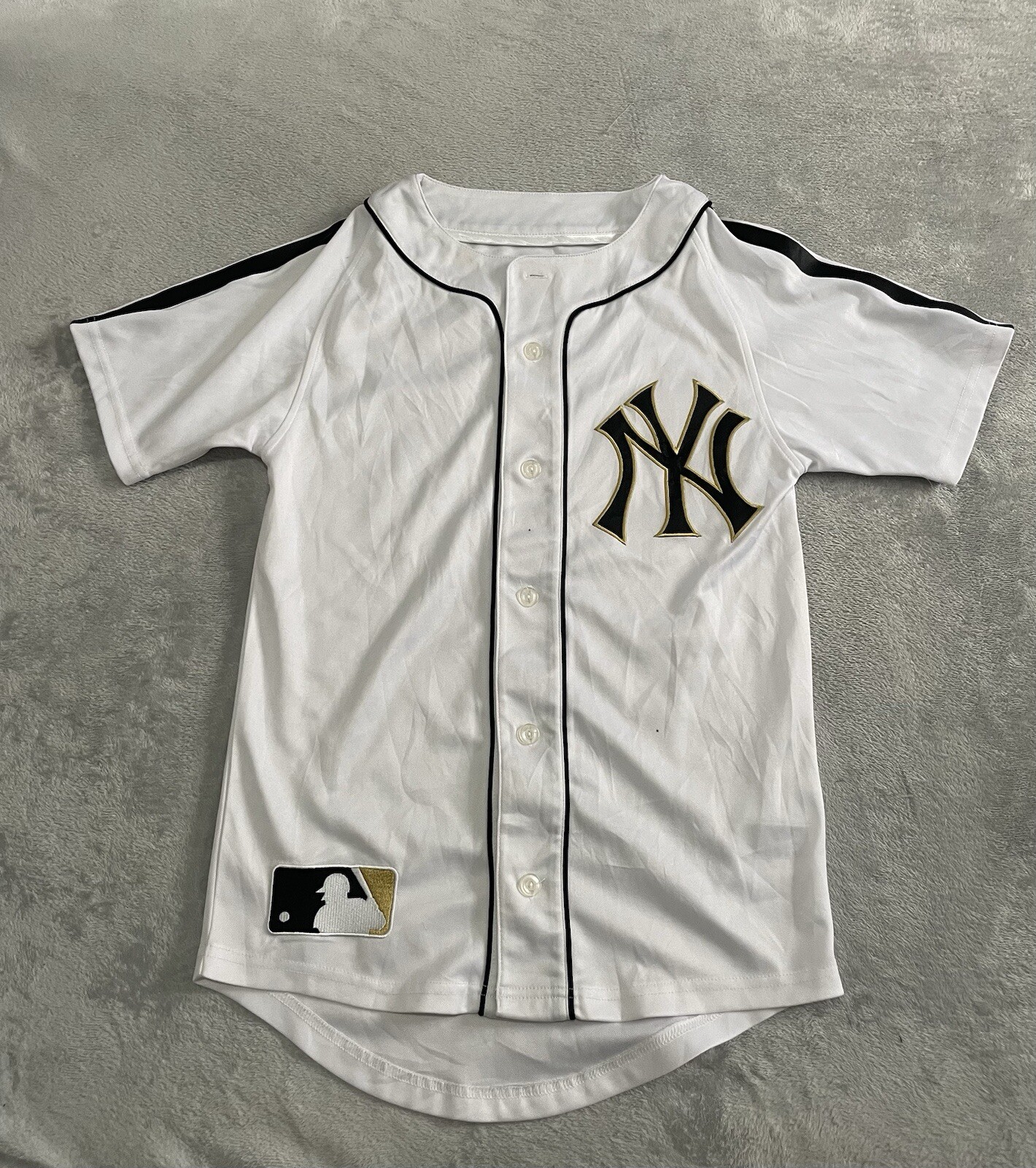 New York Yankees White Gold Women's Baseball Jersey Size XS