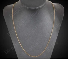 Designer Inspired 18K Yellow Gold Filled 16"- 24" 2MM Cable Chain Necklace K146G