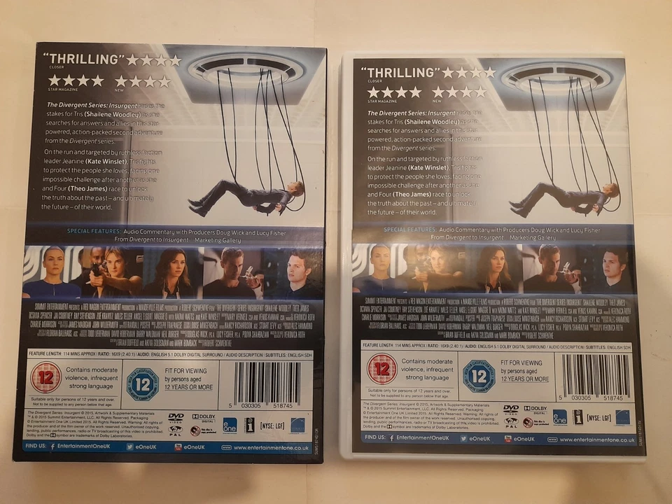 Insurgent: Divergent Series (2015, Embossed Holofoil Slipcover)-Special Features - Image 3 of 4