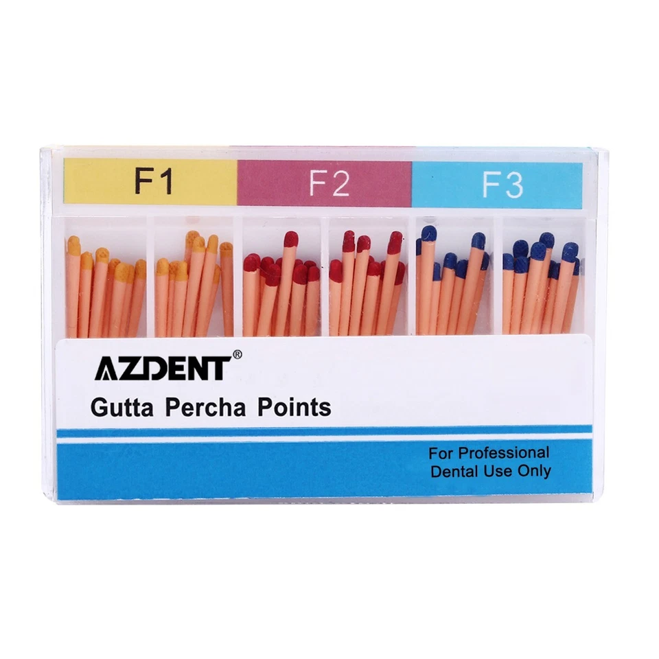 10 Packs Dental Root Canal Gutta Percha Points Obturating Tips F1 F2 F3 AZDENT - Image 2 of 4