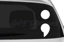 Semicolon Choose to Keep Going #3 Decal Vinyl Sticker, Awareness, Depression