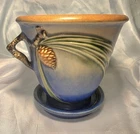 1935 ROSEVILLE BLUE PINE CONE PATTERN PLANTER OR POT