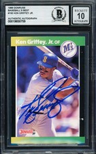 Ken Griffey Jr. Signed 1989 Donruss Baseball's Best RC #192 Mariners Auto 10