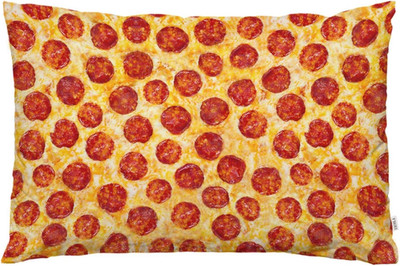 Throw Pillow Cover Pepperoni Cheese Pizza Fantasy Delicious Food Seamless Textur