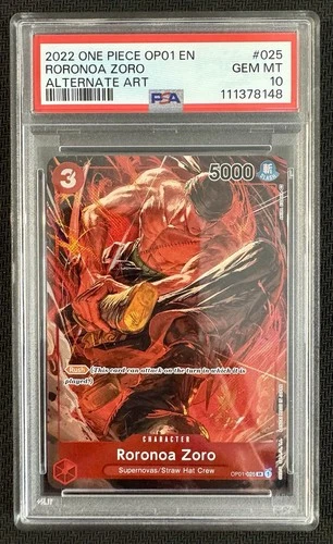 2022 Roronoa Zoro OP01-025, Romance Dawn EN, PSA 10