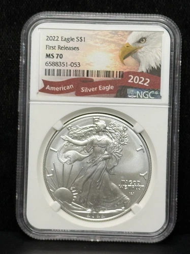 NGC MS70 2022 American Silver Eagle One Dollar Silver Coin -053