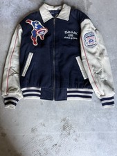 Chaqueta Letterman Vintage Ecko Unitd Capitán América Lana Cuero Talla Hombre’s XL