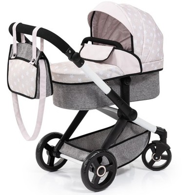 Bayer Design Kombi-Puppenwagen Xeo Sterne beige grau NEU