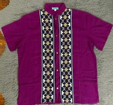 Traditional Mexican Hand Embroidered Shirt - NEW Large