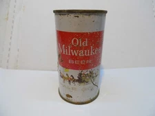 OLD MILWAUKEE PALE FLAT TOP BEER CAN~SCHLITZ BRG, MILWAUKEE, WIS
