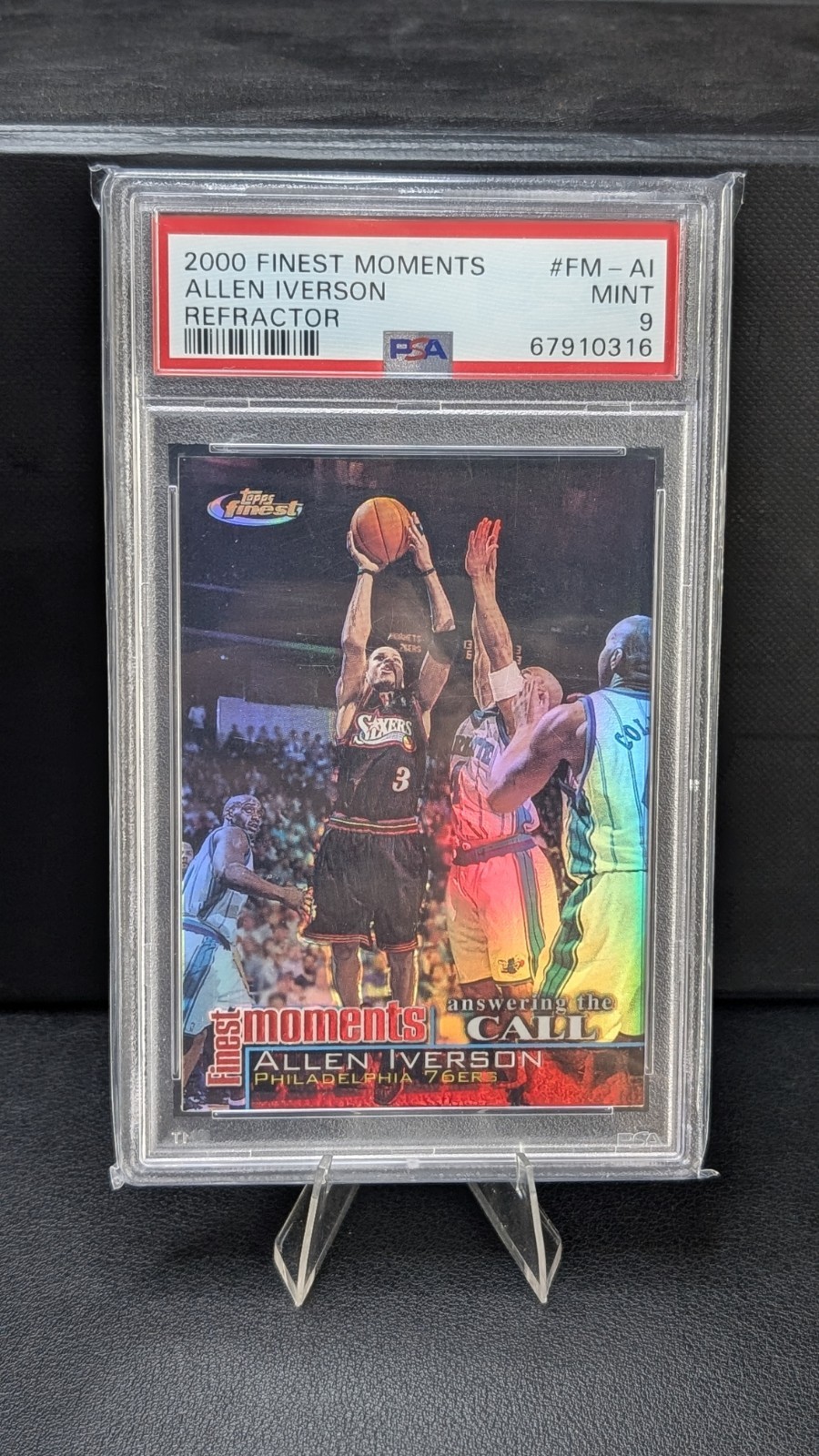 2000-01 Topps Finest - Finest Moments Allen Iverson #FM-AI Refractor