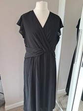 Black wrap formal dress
