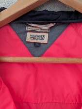 Hilfiger Denim American Drama Pink Hooded Zip Windbreaker Jacket Women L