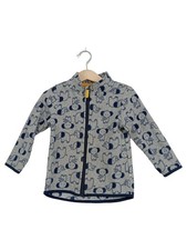 LIEGELIND Fleecejacke Kinder Gr. 86 Grau Elefanten Muster Reißverschluss
