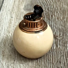 Chase Vintage Automatic Table Tan Copper Ball Lighter Made In USA Read