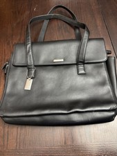 Nine West Black Purse Tote With Pouch Organizer Classic Everyday Travel Work Bag